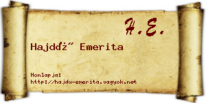 Hajdú Emerita névjegykártya